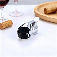 Bouchon de bouteille de vin en acier inoxydable, bouchon à bascule réutilisable pour champagne, bouchon de conservation sous vide pour bar et maison