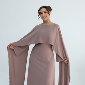 Abaya con Rifiniture in Perle, Tessuto Nida Premium, Abbigliamento Islamico di Lusso per Donne, Abaya Chiusa di Lusso per Donne Musulmane - Product Image 2
