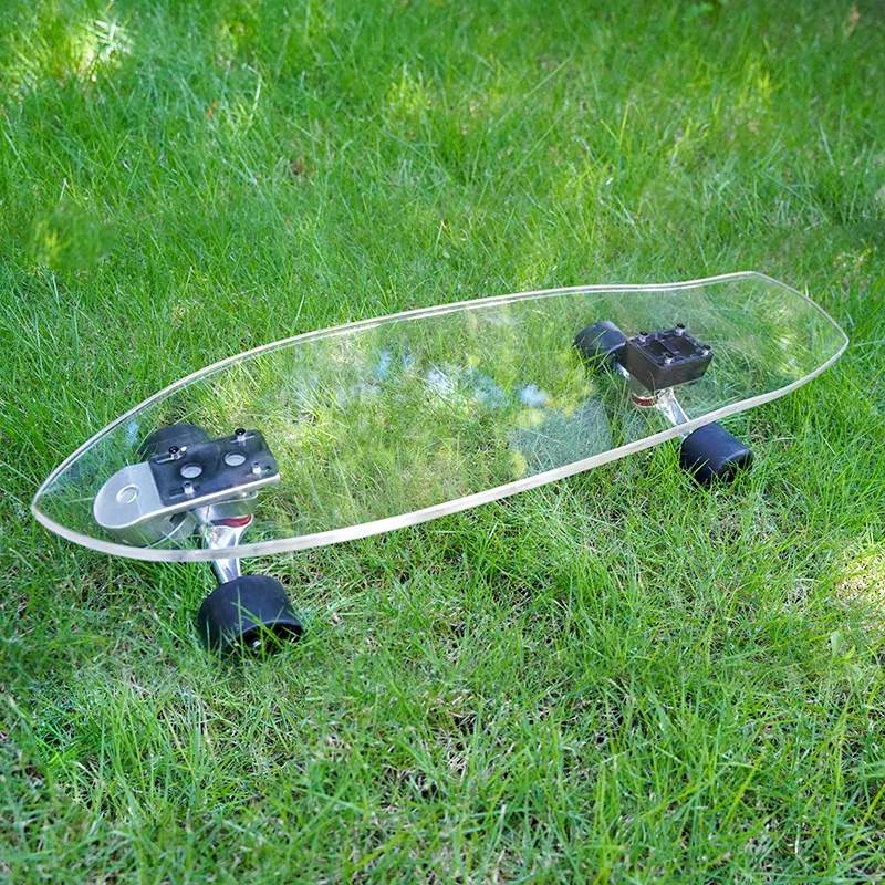 Manufacturer China Transparent Acrylic Surf Skate board Complete Custom Surf Skateboard