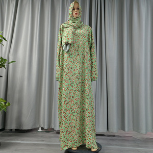 100% viscose cotton Khăn hijab abaya hồi giáo phụ nữ trẻ cô gái lỏng Hoa giản dị ăn mặc Dubai Thổ Nhĩ Kỳ áo choàng caftan hồi giáo quần áo - Product Image 3