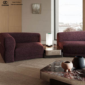 Sofá Modular Italiano Simple de Alta Calidad y Lujo para Villa o Uso Doméstico Un elegante sofá de tela para la sala de estar. - Product Image 2