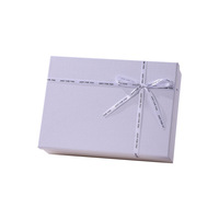 Boîte cadeau exquise avec nœud papillon blanc, couvercle ciel-terre, en papier spécial, carrée/rectangulaire, imprimée, pour parfum, cosmétiques, Saint-Valentin, rouge à lèvres