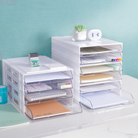 Rangement de fichiers mobile Armoire à 6 tiroirs Armoire de rangement multicouche Boîte de rangement en plastique avec roue