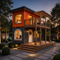 Maisons modulaires en acier personnalisées, modernes, 2 ou 3 chambres, avec cuisine intégrée, pour hôtel en emplacement panoramique extérieur