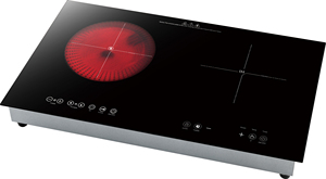 Estufas infrarrojas de inducción de <span class=keywords><strong>placa</strong></span> de mezcla doble 2200W + 1300W estufa eléctrica incorporada Cocina de Inducción doméstica - Product Image 4