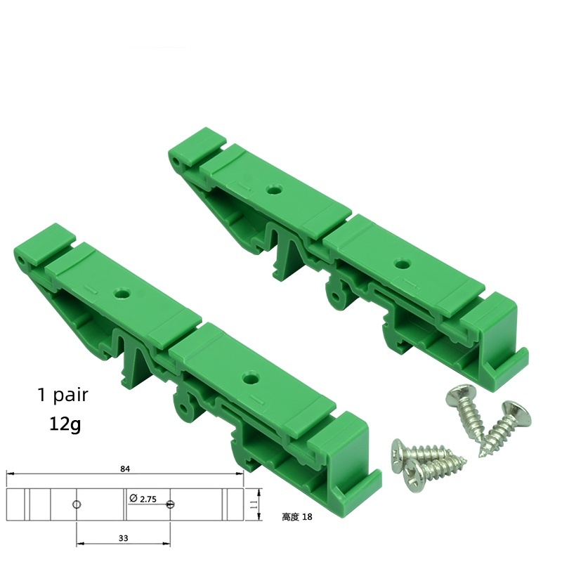 Support Pcb Circuit Imprimé Lhbwhiz Lot De 20 Adaptateurs Rail DIN 35mm - Support PCB - Avec 40 Vis - Noir - Pour Équipements Électriques Clip Circuit Imprimé Noir