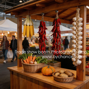 Guirlande tressée durable de piments rouges artificiels pour l'installation en musée culinaire, centre d'apprentissage agricole, exposition pratique et décoration - Product Image 5