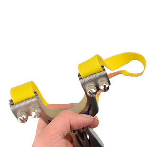 Ensemble de 1 Lance-Pierre de Haute Qualité en Acier Inoxydable au Design Raffiné, Accessoire de Chasse Portable pour Amateurs de Tir et Entraînement - Product Image 5