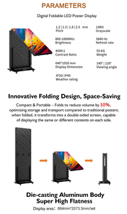 Schermo <span class=keywords><strong>LED</strong></span> Pieghevole P2.<span class=keywords><strong>5</strong></span> da 80\" per Pubblicità Interna ed Esterna, Display Digitale a Pavimento - Product Image 6