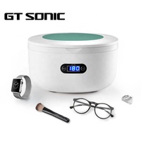 GT-F6 Pembersih Perhiasan & Gigi Ultrasonik Mini Portabel Elektrik 40kHz Digital Kapasitas 750ml Bahan Stainless Steel 35W Garansi 1 Tahun untuk Rumah Tangga