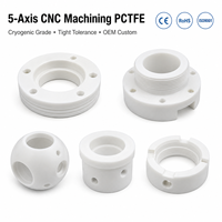 Pièces CNC personnalisées usinées sur 5 axes en PCTFE à tolérance serrée pour vanne à bille cryogénique