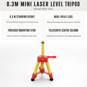 Mini trépied pour niveau <span class=keywords><strong>laser</strong></span>, hauteur réglable 0,3 m, trépied court télescopique pour nivellement de sol, qualité industrielle, <span class=keywords><strong>support</strong></span> OEM - Product Image 2