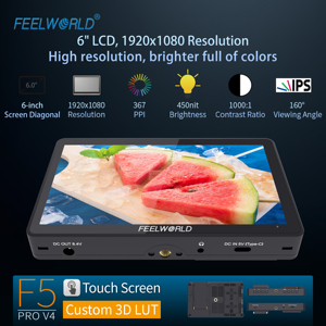 6 inch FEELWORLD F5 Pro V4 3D LUT 4K HDMI đầu vào đầu ra màn hình cảm ứng màn hình cho DSLR Máy ảnh màn hình máy ảnh DSLR lĩnh vực màn hình - Product Image 3