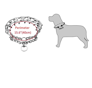 Collier pour chien en métal avec chaîne et boucle en nylon pour l'entraînement et la stimulation - Product Image 4