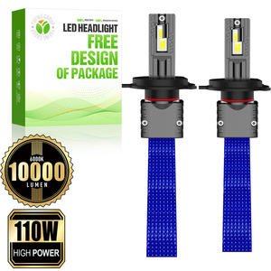 Phares LED H4 K5 en aluminium aéronautique anti-corrosion 110W 10000Lm 6000K 12-24V pour les marchés automobiles côtiers et les navires marins - Product Image 1