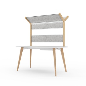 Modern 4-Person Convertible and Extendable Office Workstation Desk High Partition Wood Panel Design Made in China - Product Image 2