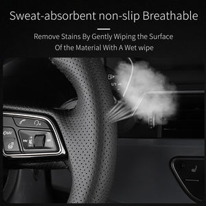 ผลิตภัณฑ์ดูแลรักษารถยนต์ที่ดีที่สุด ปลอกหุ้ม<span class=keywords><strong>พวงมาลัย</strong></span>หนังเย็บมือ สำหรับรถยนต์นิสสัน มาร์ช K12 ปี 2005 - Product Image 2