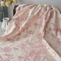 Tissu jacquard chenille tricoté métallique 100 % acrylique, motif dragon prune-bambou de style chinois traditionnel, fin et subtil