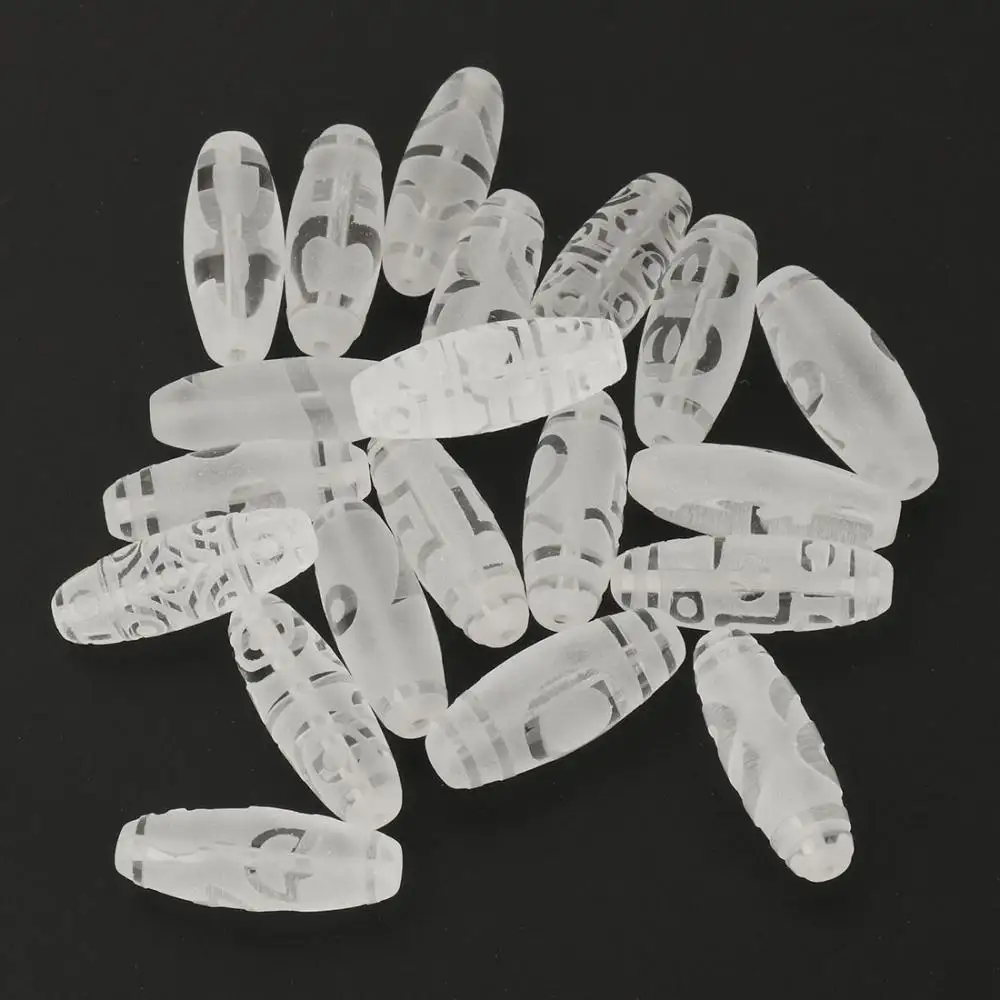 New crystal quartz beads for jewelry making Drum natural stone beads frosted clear 5PCs/Lot 733783