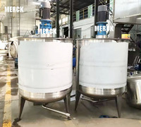 Réservoir en acier inoxydable 500L 1000L avec agitateur homogénéisateur mélangeur Réservoir avec veste chauffage électrique Réservoir de mélange en acier inoxydable