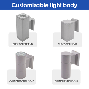 Nhôm IP65 màu đen xám lên và xuống ánh sáng Tường <span class=keywords><strong>12V</strong></span> hiên ánh sáng ngoài trời đèn Tường Khung ánh sáng cho cảnh quan sân vườn - Product Image 4