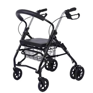 Basic Cheapest 6" 4 Wheel <b>Rollator</b> Foldable Shopping Car Mobility Walker <b>Rollator</b> - Product Image 2
