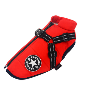 Chaqueta para perro mascota con arnés, ropa cálida de invierno para perro Labrador, abrigo impermeable para perro <span class=keywords><strong>grande</strong></span>, trajes de Bulldog Francés <span class=keywords><strong>Chihuahua</strong></span> - Product Image 4