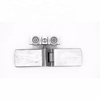 Quincaillerie de charnière en acier inoxydable à 12 panneaux pour porte pliante accordéon sans cadre interne et externe coulissante