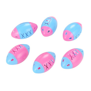 Nuevo Juguete Ecológico de Plástico en Forma de Balón de Rugby Multicolor para Gatos, Clicker de Entrenamiento Comportamental para Mascotas - Product Image 2