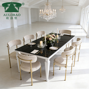 Glass Top White Iron Metal Banquet Rectangle Modern Wedding <b>Tables</b> - Product Image 3