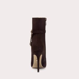 <span class=keywords><strong>Stivali</strong></span> invernali di ultimo Design da donna in maglia con tacchi a punta con <span class=keywords><strong>stivali</strong></span> a punta con catena Metail scarpe a metà polpaccio - Product Image 4