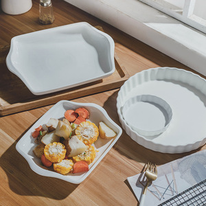 Platos <span class=keywords><strong>para</strong></span> <span class=keywords><strong>Hornear</strong></span> de Cerámica con Borde Ondulado y Cuerpo Resistente al Calor, Moldes <span class=keywords><strong>para</strong></span> Tartas y Pizzas <span class=keywords><strong>para</strong></span> <span class=keywords><strong>Hornear</strong></span> y Cocinar <span class=keywords><strong>en</strong></span> <span class=keywords><strong>Casa</strong></span> a Diario - Product Image 4