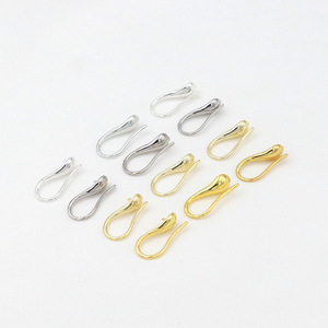 18k pure copper high-heeled <b>shoe</b> ear <b>hooks</b> with adhesive pearls, DIY jewelry accessories, 14K gold-plated soup spoon ear <b>hooks</b> - Product Image 2
