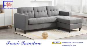 Sofá Seccional en Forma de L de Estilo Moderno Frank con Respaldo Acolchado y Chaise Longue, Ideal para Salas de Estar y Apartamentos Minimalistas - Product Image 4
