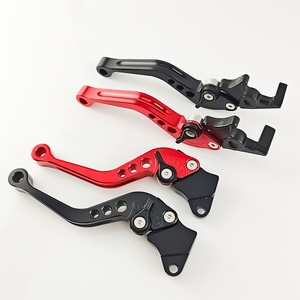 Palanca de Freno para Motocicleta Qiangye, Roja y Negra, Ajustable, para Frenos de Disco y Tambor Delanteros y Traseros, Asistencia para Manillar - Product Image 2