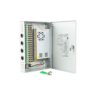 Caixa de alimentação CCTV com comutação 480w 24A 18 canais psu AC para DC 24v 20A 18ch smps para câmera IP