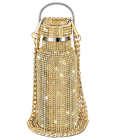 Cadeau personnalisé 17oz 500ml Double paroi en acier inoxydable isolé Bling tasses en strass gobelets avec couvercle pour femmes fille