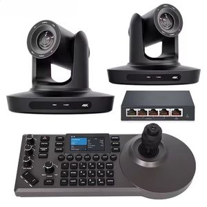ชุดกล้อง= 2 ชิ้น กล้อง 4K 20X สำหรับการประชุม ติดตามด้วย AI สำหรับงานโบสถ์ งานออกอากาศ+คีย์บอร์ดควบคุมแบบจอยสติ๊ก 4D IP รุ่น MC3508-MKB20 4K - Product Image 1