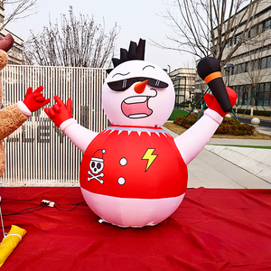 Muñeco de Nieve Inflable Navideño de 2 Metros, Resistente al Agua, Canta <span class=keywords><strong>Canciones</strong></span>, Reutilizable, Decoración Navideña <span class=keywords><strong>para</strong></span> Exteriores - Product Image 1