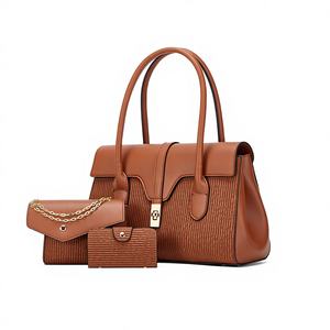 Nouvel ensemble de quatre sacs fourre-tout et sacs à bandoulière/à porter croisé pour femmes, tendance, avec chaînes, grande capacité, fermeture éclair - Product Image 1