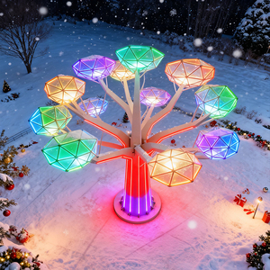 Led Geometrische Kunst Boomverlichting, Outdoor Waterdichte Verlichting, Creatieve Commerciële Straatdecoratie Voor Vierkante Nachtscène - Product Image 5