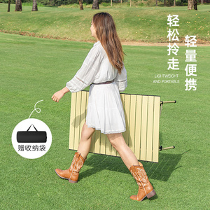 Portable <b>Folding</b> Outdoor <b>Table</b> Carbon Steel Rectangular 4 Seater Lightweight Camping Picnic Use - Product Image 1