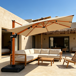 Sombrilla de Jardín para Exteriores, Impermeable, de Aluminio, de 9 pies, Modelo Roma, para Patio, Mercado, Restaurante, Sombrilla Grande para Jardín - Product Image 2