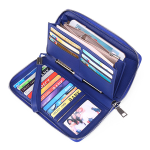 Ultra-sottile Casual di lusso da <span class=keywords><strong>donna</strong></span> grande a mano a tre volte <span class=keywords><strong>portafoglio</strong></span> RFID Funky <span class=keywords><strong>nero</strong></span> e colorato antifurto stile lungo - Product Image 5