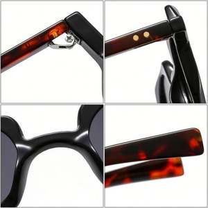 Gafas de Sol Retro Personalizadas de Moda Punk para Hombre y Mujer, con Remaches, Lentes Redondas UV400, Gafas de Sol Cuadradas Pequeñas - Product Image 6