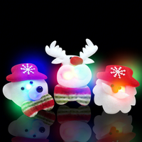 Bracelet lumineux en peluche Père Noël, décorations de poignet, anneau à pression, cadeau de Noël