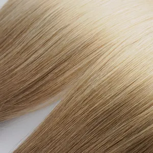 Grosir ekstensi rambut selotip dua sisi Rusia rambut lurus kutikula Remy pita kualitas tinggi dalam rambut manusia