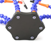 Station de soudage à 6 bras flexibles sans lampe torche LED 360 °   Support flexible à pince crocodile col de cygne