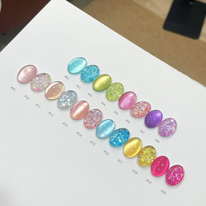 AILANU0 Nail Supplies 15ML UV Nail Gel Polish 20-Color Private Label HEMA TPO Free Blue Lsland Cat Eye Gel Polish - Product Image 1