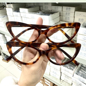 <span class=keywords><strong>2026</strong></span> 신상품 고품질 두꺼운 아세테이트 소재 광학 안경테 캣아이 솔리드 아세테이트 안경테, 혼합 도매 유니섹스 - Product Image 2